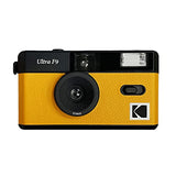 KODAK Reusable Ultra F9 35mm Film Camera, Fixed-Focus and Wide Angle, Build in Flash and Compatible with 35mm Color Negative or B&W Film (Film and Battery NOT Included) (Yellow)