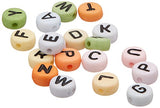 Darice Alphabet Beads 7mm 250/Pkg-Multi Color Round (0791-14C)