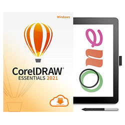 Wacom One Drawing Tablet with Screen + CorelDRAW Essentials 2021 Software Bundle | for Beginners | 13.3 Pen Display [PC/Mac Compatibility]