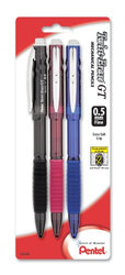 Pentel Twist-Erase GT (0.5mm) Mechanical Pencil, Assorted Barrel Colors, Color May Vary, Pack of
