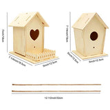 Oceanblues DIY Bird House Kit, Kids Crafts Wood Arts Build and Paint Own Bird Feeder Includes 2 Packs Wood Building, Brushes and Accessories, Educational Toys for Boys and Girls