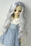 JD435 8-9'' 21-23cm Long Wave Without Bangs Doll Wigs 1/3 SD Synthetic Mohair BJD Accessories (Blend Grey)