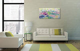 Tiancheng art, 24x48 Inch Modern Hand painted Colorful 3D Wall art Abstract art Canvas Oil paintings for Living room Dining room Decor Acrylic Home Decorations