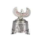 Wal front Metal Music Box with 3D Carvings Base Wind Up Classical Mechanism Rotating Musical Box