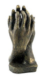 Bellaa 24803 Hand Statues by Rodin's The Cathedral Soulmates Lovers Sculpture Perfect Wedding 11 inch Bronze Color