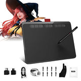 Graphics Drawing Tablet - 8192 Levels Drawing Tablet, Digital Graphics Tablet with Battery-Free Stylus, 9x5 Inches Area, Digital Tablet w/ 8 Customizable Shortcut Keys for Windows, Mac OSX & Android