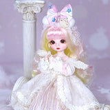 YNSW BJD Doll, Angel in Pure White Dress 1/6 12 Inch 30CM SD Doll Fashion Doll Full Set 28 Jointed Doll Gift for Birthday Wedding