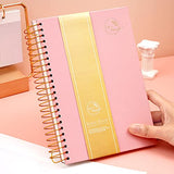 Hardcover Spiral Notebooks A5 150 Sheets 1 Subject College Ruled Notebooks for Office Meeting Notebook College Essentials Composition Notebook Wire Bound Journal School Supplies (A5pink)