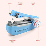 FIFADE Mini Handheld Sewing Machine Portable Electric Hand Sewing Machine Quick Repairing Suitable for Home Travel, Clothes, Cloth, Curtain, Pet Clothes