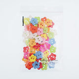 RayLineDo One Pack of 65x New 15mm Plum Flower Plastic The Button/Sewing Lots Mix