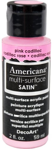 DecoArt Americana Multi-Surface Satin Acrylics Paint, 2-Ounce, Pink Cadillac