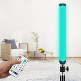 RGB Led Video Light Wand Stick with Tripod Stand, Portable Studio Handheld Photography Lighting Wand RGB Full Color 5000mAh Rechargeable Battery & Magnet with 27"-80" Tripod for Vlog