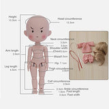 KSYXSL 1/12 BJD Doll SD Doll 5.2 Inch Ball Jointed Doll Anime Toys with Clothes Outfit Wig Hair Makeup for Girl as Gift