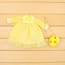 Original Doll Clothes Outfit, Cute Yellow Dress + Bag Set, Doll Dress Up for 1/6 12inch Doll or ICY Doll- Fortune Days(YW-YF016-1)