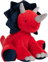 GUND Carson Triceratops Dinosaur Plush Stuffed Animal, Red and Blue, 12"
