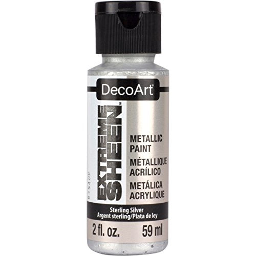DecoArt DPM07-30 Extreme Sheen 2 Oz Paint, Sterling Silver Extreme Sheen Paint