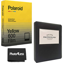 Polaroid Duochrome Film for 600 Black & Yellow Edition + Black Album + Cloth