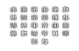 Back40Life - Unfinished Vine Monogram Wood Letters Cutout DIY Decor Nursery