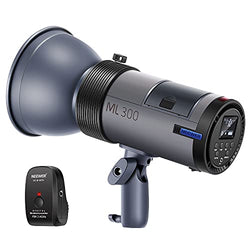 Neewer ML300 300W GN60 Outdoor Studio Flash Strobe Li-ion Battery Powered Monolight with 2.4G Wireless Trigger, 1000 Full Power Flashes, Recycle in 0.4-2.5 Sec, Bowens Mount