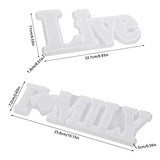 Taicanon Live Family Home Silicone Resin Molds Set Resin Word Sign Molds Casting for DIY Molds to Indoor/Home Decor Table Wall Art/Wall Hanging Decorations(Group 2)