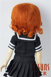 JD268 6-7inch 16-18CM tiny curly short mohair BJD wigs 1/6 YOSD mohair doll wigs (Carrot)