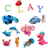 Modeling Clay Kit, 24 Colors Air Dry Clay,Ultra Light Nontoxic Magic Clay,DIY Molding Clay Art Kit Christmas Gift for Kids Ages 3-7, with 3 Sculpting Tools, Animal Fruit Molds and Tutorial Manuals