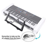 Electric Keyboard Piano 61-Key, Ohuhu Digital Musical Piano Keyboard with Headphone Jack, USB Port & Teaching Modes for Beginners