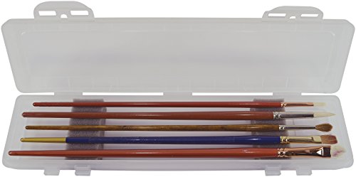 Pro Art Clear Brush Box with Foam Insert, 12.5 by 3-Inch