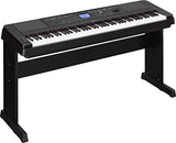 Yamaha DGX-660 Digital Piano - Black Bundle with Adjustable Bench, Instructional Book, Austin Bazaar Instructional DVD, and Polishing Cloth