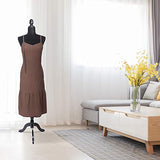 Women Mannequin, Half-Length Foam & Brushed Fabric Female Dress Form Mannequin Body with Black Tripod Stand for Clothing Display