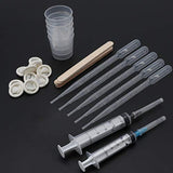 Oawe DIY Epoxy Resin Molds Jewelry Making Tool Kit with Stirrers Droppers Spoons Cups