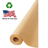 Made in USA Brown Kraft Paper Jumbo Roll 17.75" x 1200" (100ft) Ideal for Gift Wrapping, Art, Craft, Postal, Packing, Shipping, Floor Covering, Dunnage, Parcel, Table Runner 100% Recycled Material