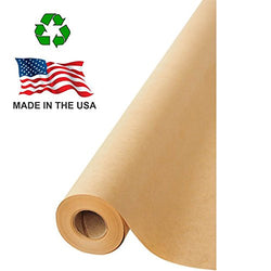 Made in USA Brown Kraft Paper Jumbo Roll 17.75" x 1200" (100ft) Ideal for Gift Wrapping, Art, Craft, Postal, Packing, Shipping, Floor Covering, Dunnage, Parcel, Table Runner 100% Recycled Material