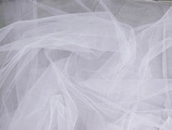 Tulle White 108 Inch Wide Fabric By the Yard (F.E.®)