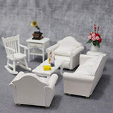 smallwoodi Doll House, Dollhouse, 1/12 Doll House Sofa Armchair Pillow Miniature Living Room Furniture Accessories