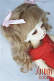 JD187 6-7inch 16-18CM Long Curly Princess Mohair BJD Wigs 1/6 YOSD Doll Accessories (Ash Brown)