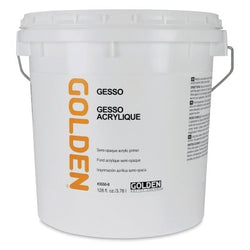 Golden 0003550-8 128oz. - 3.78 Liter - Traditional Gesso Pail - White