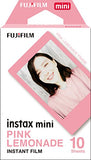 Fujifilm Instax Mini Pink Lemonade Film - 10 Exposures & Instax Mini Sky Blue Film - 10 Exposures