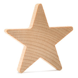 1" Wooden Stars, Natural Unfinished Wooden Star Cutout Shape (1 Inch) - Bag of 100