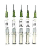 Reusable Glass Syringe-Luer Slip w/Metal Plunger & 14 Gauge-1/2" Blunt Tip Needle, for Extracts, Oils, EJuice, Liquid, Glue, Paste, Gel, Vet & Lab - 1ml Capacity, 5 Pack Set