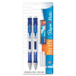 Paper Mate Clearpoint Mechanical Pencil - 0.7 mm Lead Size - Black Lead - Assorted Barrel - 2 /