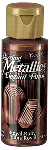 DecoArt Dazzling Metallics 2-Ounce Royal Ruby Acrylic Paint