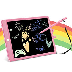 LCD Writing Tablet, TOPJUM 10inch Color Doodle Board for Girls, Reusable & Erasable Drawing Pad, Educational & Learning Toy for 3–7 Years Old Kids, Amazing Gift for Girls