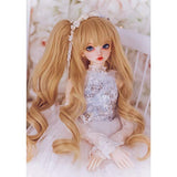 CUTICATE Bjd Doll Wig 1/3 HighTemperature Wire Long Light Yellow Wavy Dolls Hair Wig