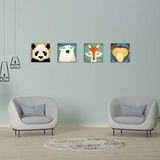 Kids Canvas Wall Art Inspirational Quotes Wall Decor Prints Animals Painting Picture for Baby Children Room Bedroom Nursery Decor (12"x12"x4pcs)