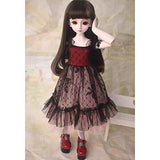 MEESock BJD Fashion Clothes Beautiful Black Lace Dress for 1/4 SD Dolls Clothes Accessory (Clothes Only, Do Not Include Doll)
