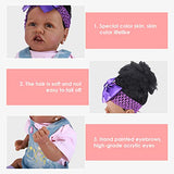 Silicone Vinyl Reborn Baby Dolls Black Girl SEAAN Realistic Newborn Baby Dolls That Look Real 22 Inch for Age 3+