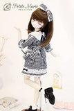 Petite Marie Premium Japan for 1/4 Doll 16 inch 40cm MDD (Mini Dollfie Dream) BJD Dreamy Cute Lolita Gingham Check Dress (Black) [No.0100] Clothes Only not Include Doll