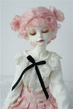 JD269 7-8inch 18-20CM Twins Bowl updo Mohair Doll Wig 1/4 MSD BJD Wigs (Pink)