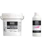 Liquitex Professional Pouring Effects Medium, 127.81-oz (gallon) (5436) & BAICS Gesso Surface Prep Medium, 16-oz, White